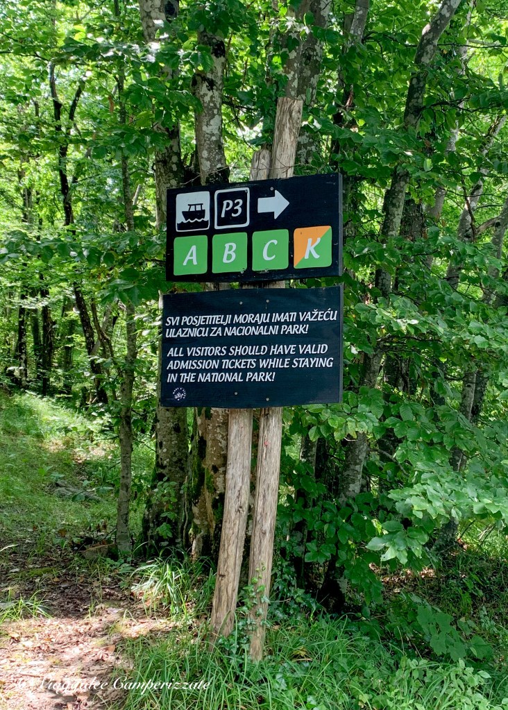 Segnaletica laghi di Plitvice